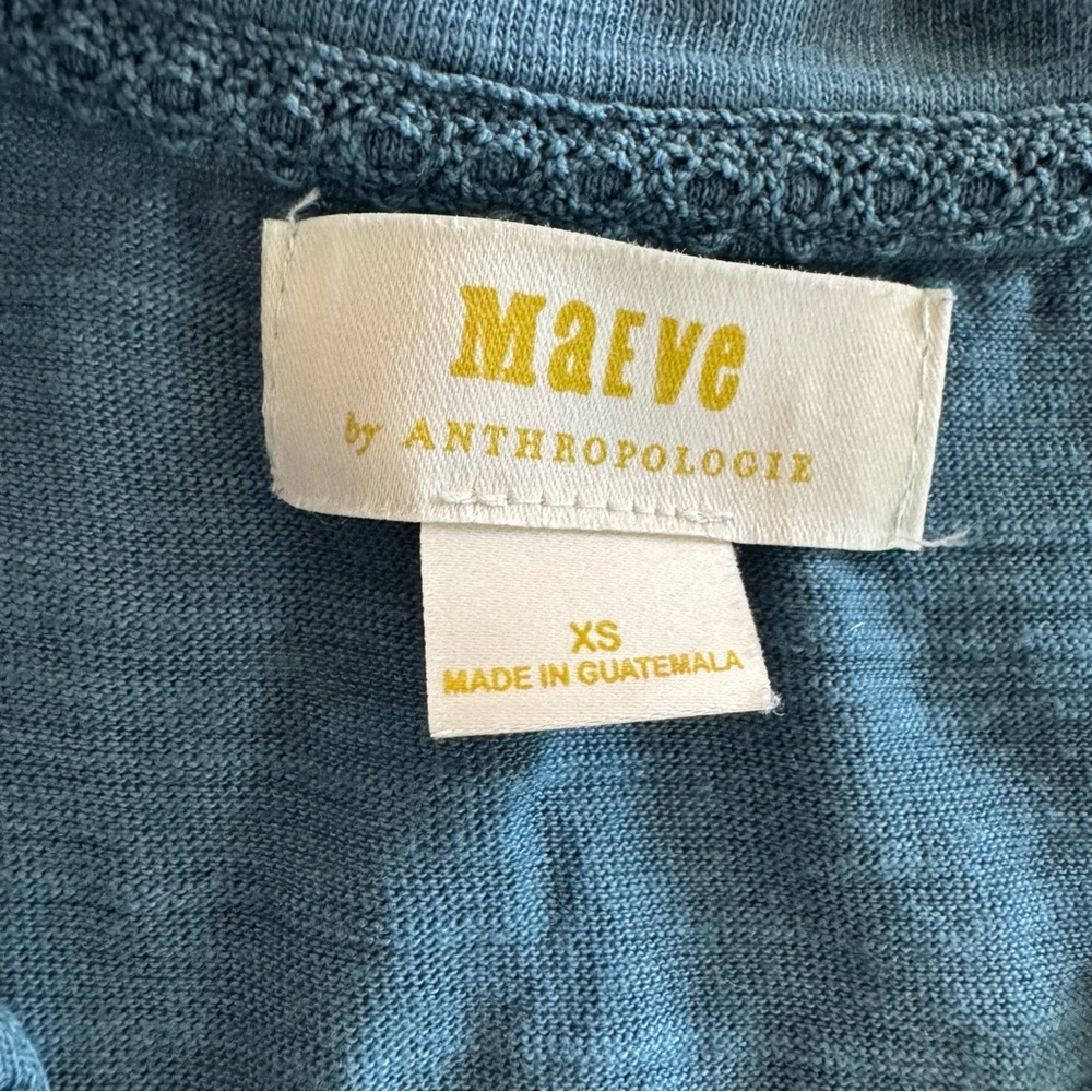 Maeve Anthropologie Blue Poinsot Ruffled-Back Tank Size XS - Picture 4 of 11